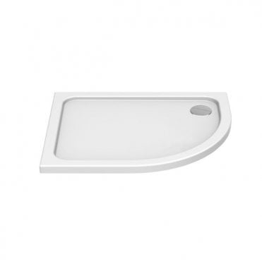 KStone Slip-Resistant Offset Quadrant Shower Tray White