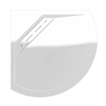 Kudos Connect2 Offset Curved Shower Tray 910mm x 910mm, slip-resistant, inc waste (Choose Finish)