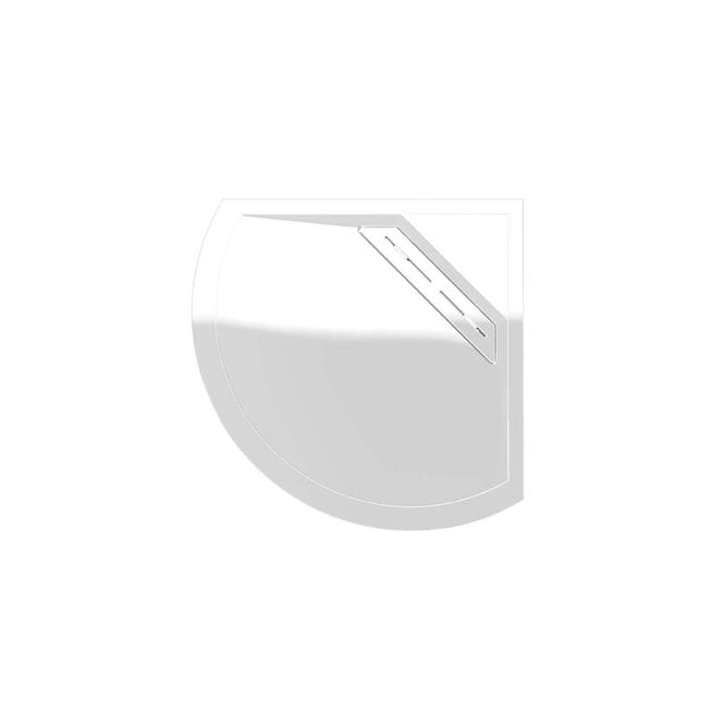 Kudos  Connect2 Offset Curved Shower Tray 910mm x 910mm, slip-resistant, inc waste (Choose Finish)