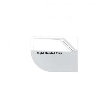 Kudos Connect2 Offset Quadrant Shower Tray - White+waste
