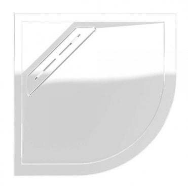 Kudos Connect2 Quadrant Antislip Shower Tray 900mm X 900mm White + Waste