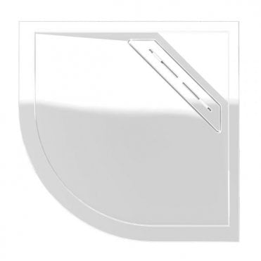Kudos Connect2 Quadrant Shower Tray 1000mm x 1000mm White + Waste