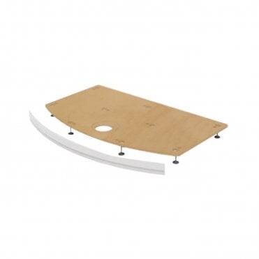 Kudos Original Bow Fronted Plinth for 900mm Bowed Pivot Door White