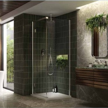 Kudos Pinnacle 8 Corner Hinged Shower Door