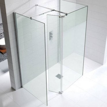 Kudos Ultimate2 Hinged Wetroom Deflector Panel 300mm 10mm Glass
