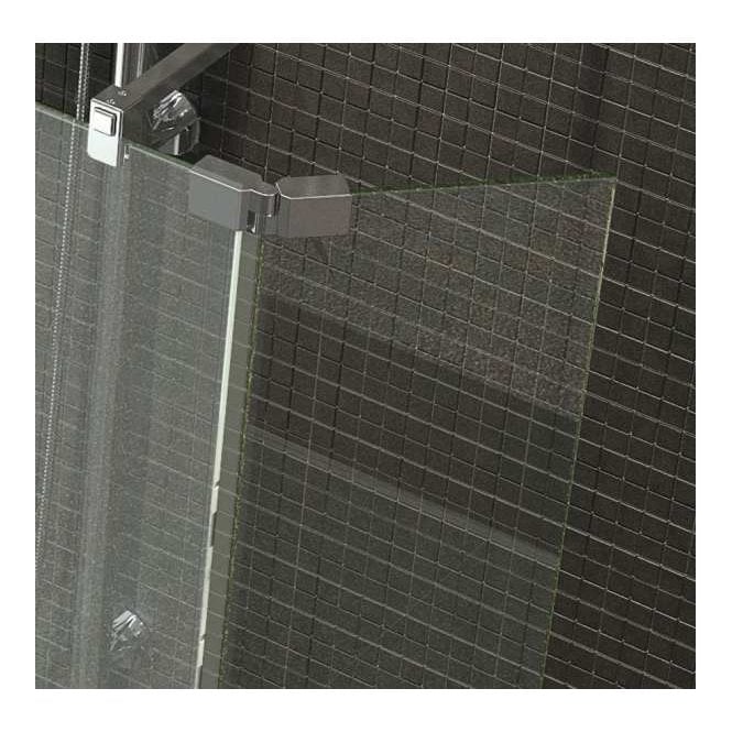 Kudos  Ultimate2 Hinged Wetroom Deflector Panel 400mm 10mm Glass Chrome