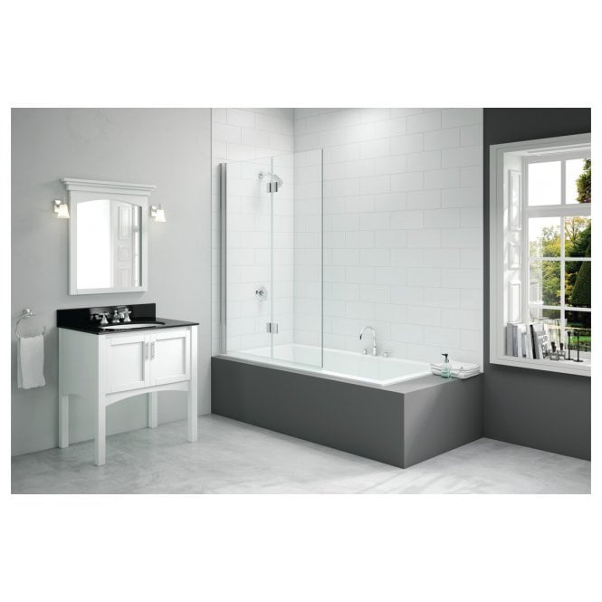 Merlyn  1100x1500mm 2-Panel Folding Hinged Bath Screen