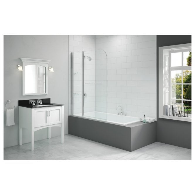Merlyn  1150x1500mm 2-Panel Curved Bath Screen