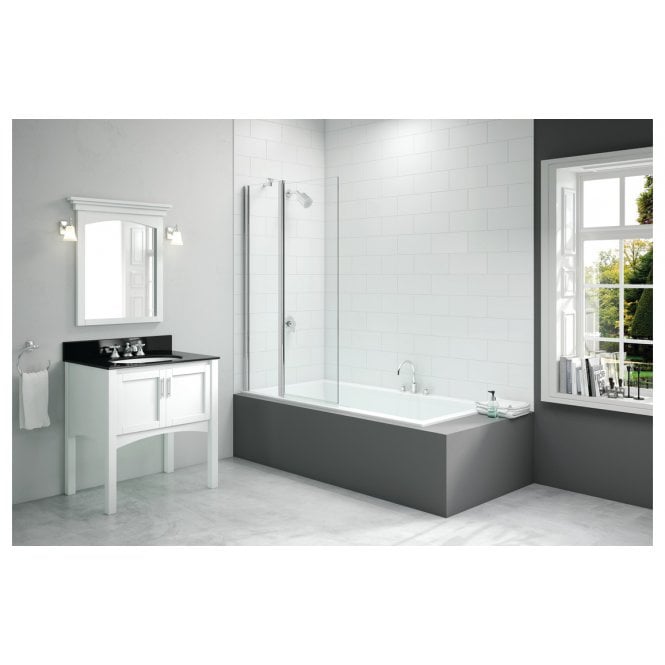 Merlyn  900x1500mm 2-Panel Square Folding Bath Screen