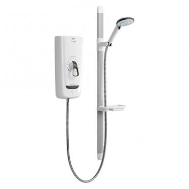 Mira Advance Flex Extra Thermostatic Electric Shower - White/Chrome