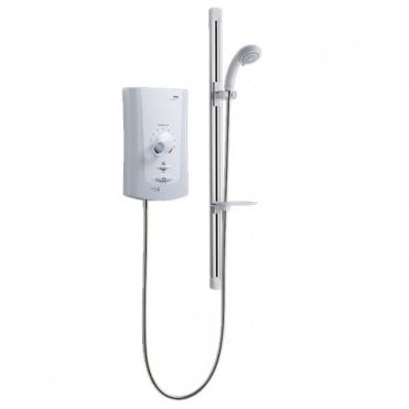 Mira Advance Flex Low Pressure Thermostatic Electric Shower - White/Chrome