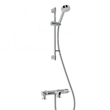 Mira Assist Deck Mounted Bath Shower Mixer Tap, Slide Rail &  Hand Shower - Chrome