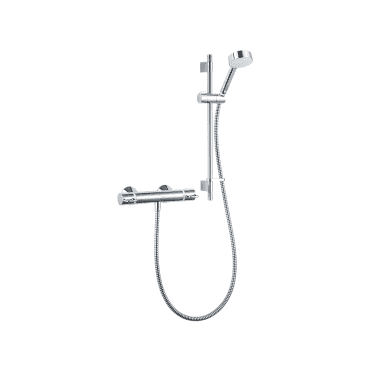 Mira Assist Thermostatic Exposed Bar Valve &  Slide Rail Kit - Chrome