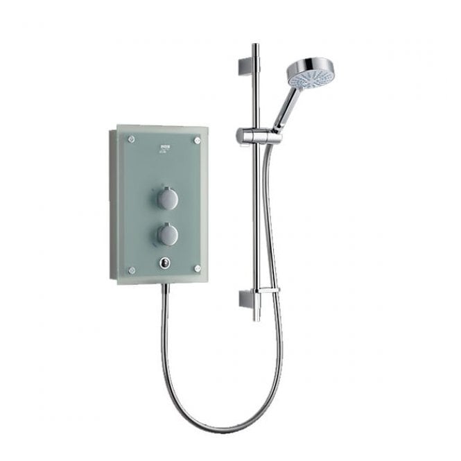 Mira  Azora Electric Shower - Frosted Glass - Chrome