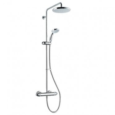 Mira Coda Pro Dual Outlet Bar Shower Mixer, Shower Kit, Shower Valve &  Fixed Head - Chrome