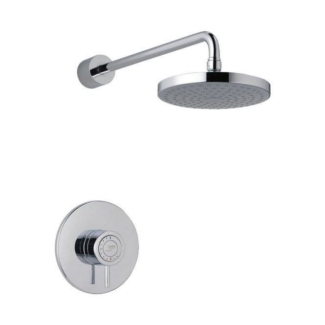 Mira  Element Single Outlet Sequential Concealed Shower Mixer, Valve &  Fixed Head - Chrome