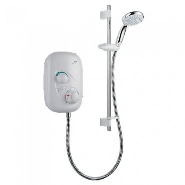 Mira Event XS Thermostatic Power Shower - White/Chrome