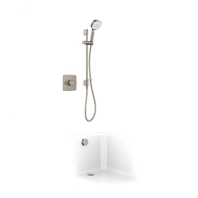 Mira  Evoco Dual Outlet Thermostatic Shower Mixer, Adjustable Head &  Bath Filler