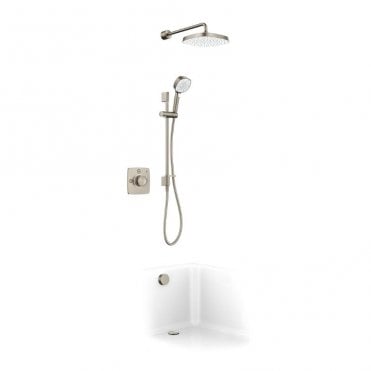 Mira Evoco Triple Outlet Thermostatic Shower Mixer, Adjustable Head & Bath Filler