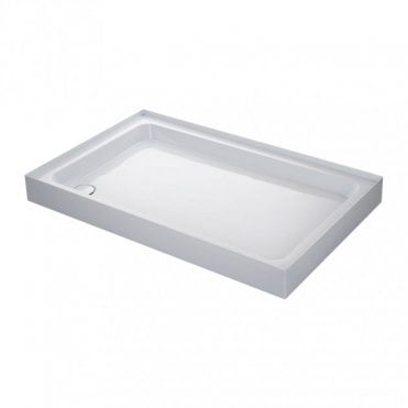 Mira Flight 4 Upstands Rectangular Shower Tray, with Waste,  White