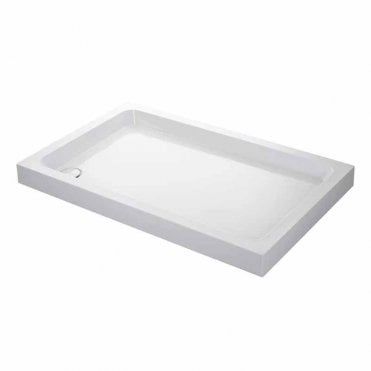 Mira Flight Flat Top Rectangular Shower Tray, with Waste,  White