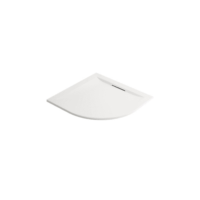 Mira  Flight Level Anti Slip Quadrant Shower Tray, with Waste - 900mm X 900mm - White