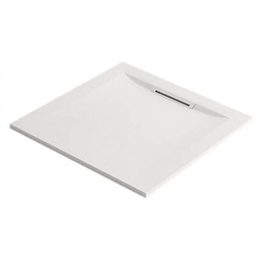 Mira Flight Level Anti Slip Square Shower Tray, with Waste - 900mm X 900mm - White
