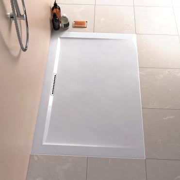 Mira Flight Level Rectangular Shower Tray, with Waste,  Slate or White Finish