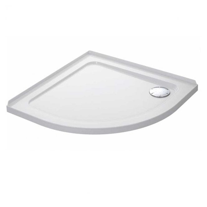 Mira  Flight Low 2 Upstand Quadrant Shower Tray, with Waste - 800mm X 800mm - White