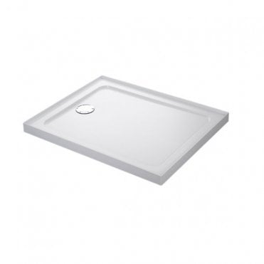 Mira Flight Low 4 Upstands Rectangular Shower Tray, with Waste - White