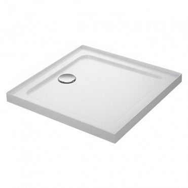 Mira Flight Low 4 Upstands Square Shower Tray, with Waste,  White