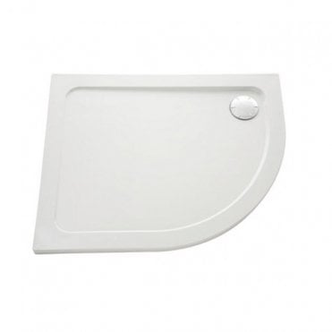 Mira Flight Low Offset Quadrant Shower Tray, with Waste - White