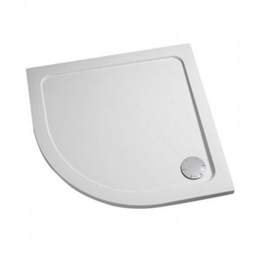 Mira Flight Low Quadrant Shower Tray, with Waste - White