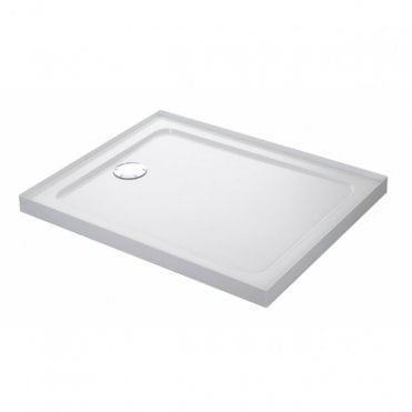 Mira Flight Safe 4 Upstands Rectangular Shower Tray, with Waste,  White