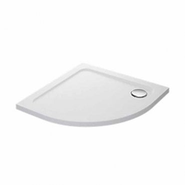 Mira Flight Safe Anti Slip Offset Quadrant Shower Tray, with Waste, White
