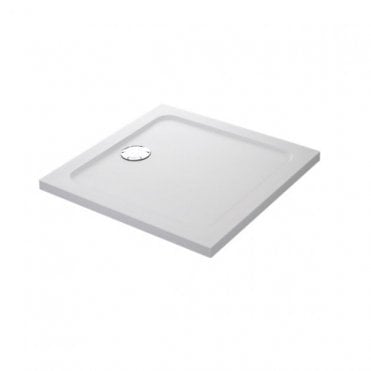Mira Flight Safe Anti Slip Square Shower Tray, with Waste,  White