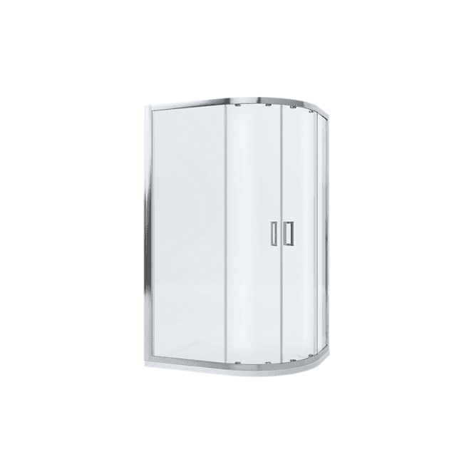 Mira  Leap Double Door Offset Quadrant Shower Enclosure Panel (No Door) - 6mm Glass - Chrome