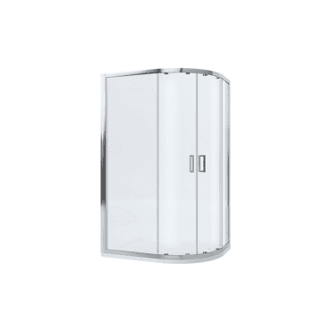 Mira Mira Leap Double Door Offset Quadrant Shower Enclosure Panel (No Door) - 6mm Glass - Chrome