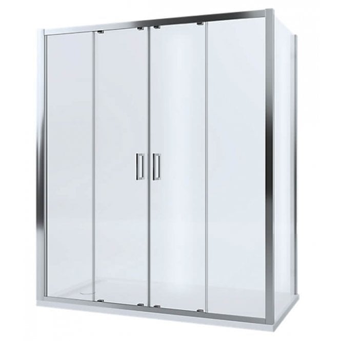 Mira  Leap Double Sliding Shower Doors - Chrome