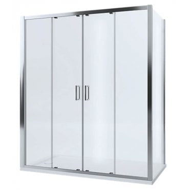 Mira Mira Leap Double Sliding Shower Doors - Chrome