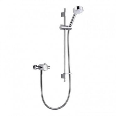 Mira Minilite EV Single Outlet Exposed Mixer Shower Valve, Slide Rail Kit &  Handset Kit- Chrome