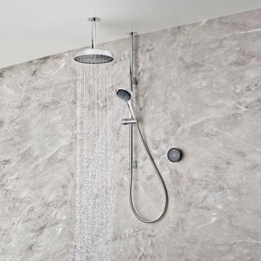 Mira Platinum Dual Outlet Concealed Thermostatic Digital Mixer Shower - Combi/High Pressure - Chrome/Black