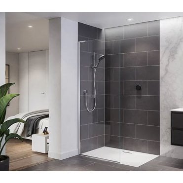 Mira Platinum Single Outlet Concealed Thermostatic Digital Shower Mixer, Rear Fed - Pumped for Gravity - Black/Chrome