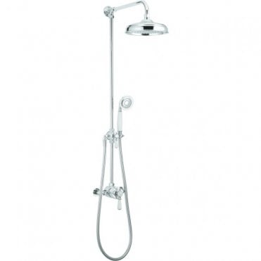 Mira Realm Dual Outlet Exposed Mixer Shower, Shower Kit &  Fixed Head - Chrome