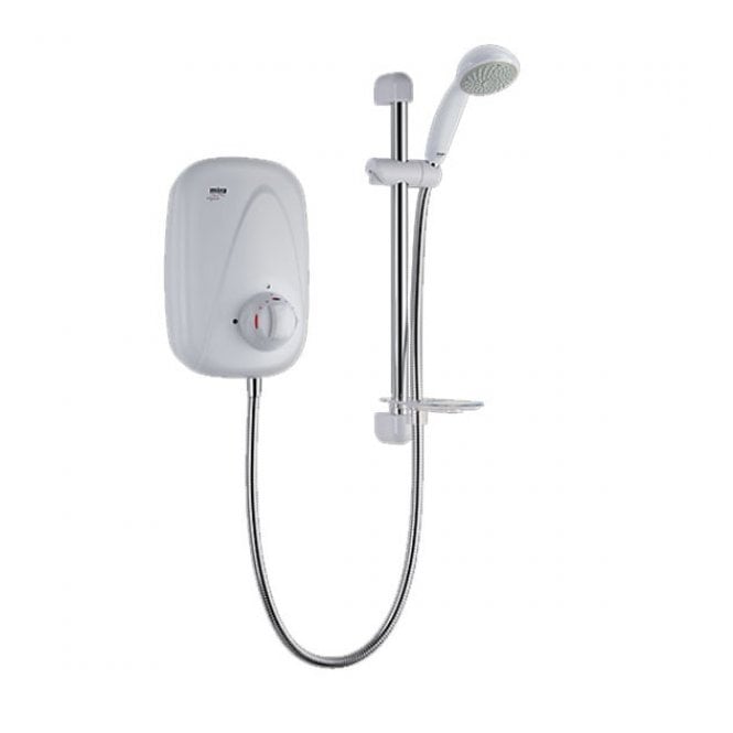 Mira  Vigour Manual Power Shower - White/Chrome