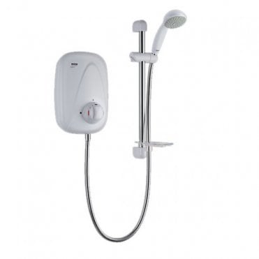 Mira Vigour Manual Power Shower - White/Chrome