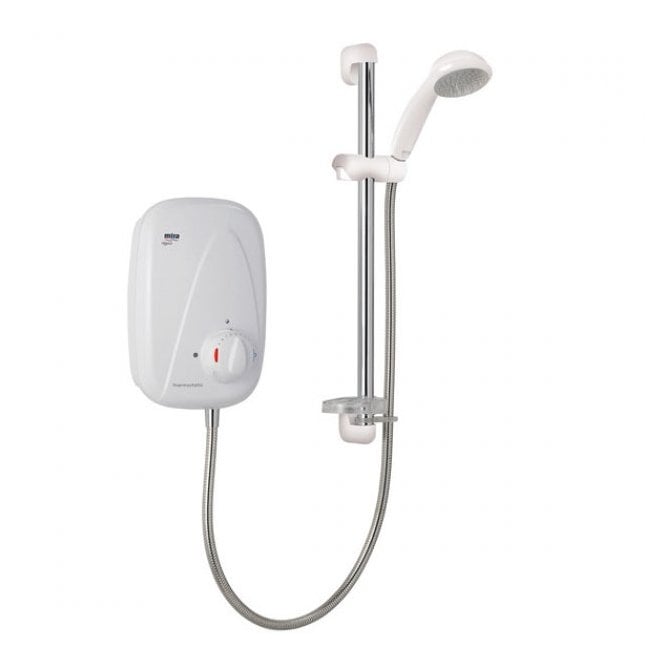 Mira  Vigour Thermostatic Power Shower - White/Chrome