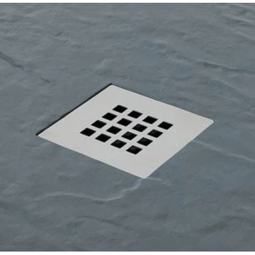 MX High-Flow 90mm Waste and Steel Grid - Chrome for Mineral Shower Tray