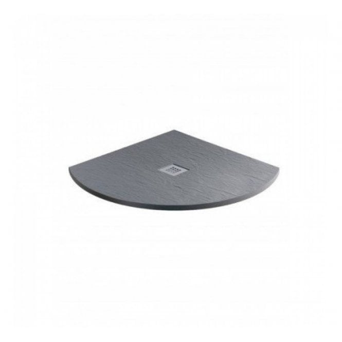 MX Shower Trays MX Minerals Quadrant Slate Effect Slim Shower Tray - Ash Grey - Different Sizes Available
