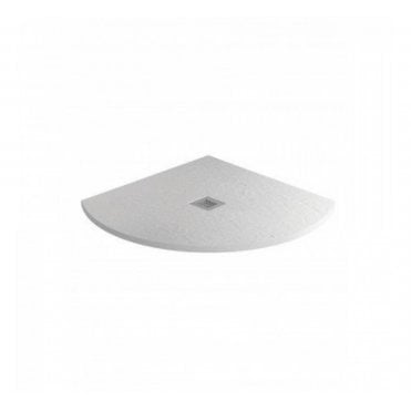 MX Minerals Quadrant Slate Effect Slim Shower Tray - Ice White - Different Sizes Available